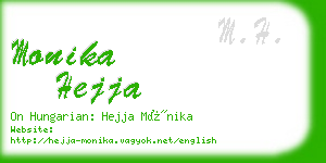 monika hejja business card